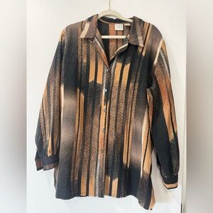 Allison Daley Black and Brown Striped Shirt